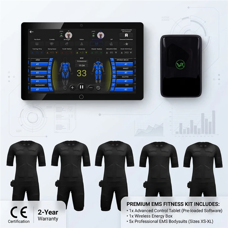 Wireless Commercial EMS Fitness Suit 5-Person Set suppliers